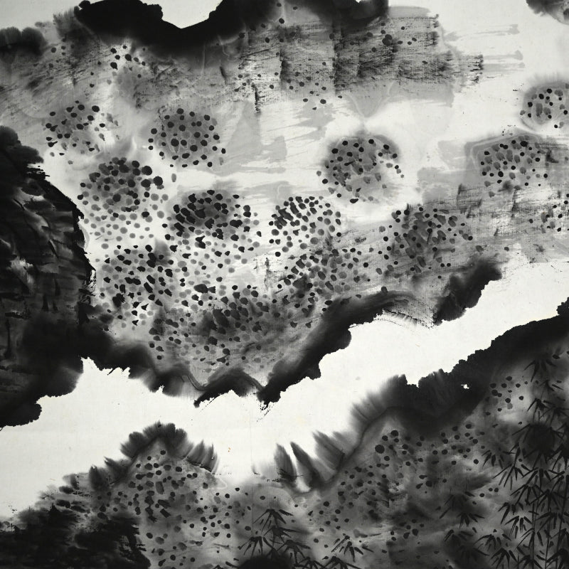 Dramatic Cloud Filled Mountain Scape 1935 ー福田 古道人 “独興化遊”