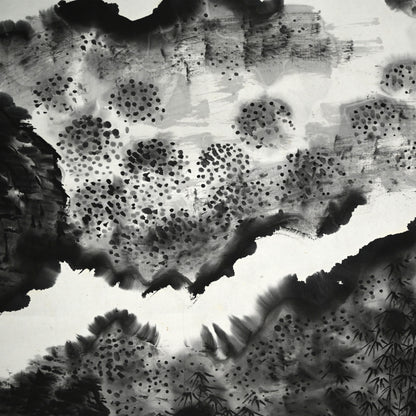 Dramatic Cloud Filled Mountain Scape 1935 ー福田 古道人 “独興化遊”