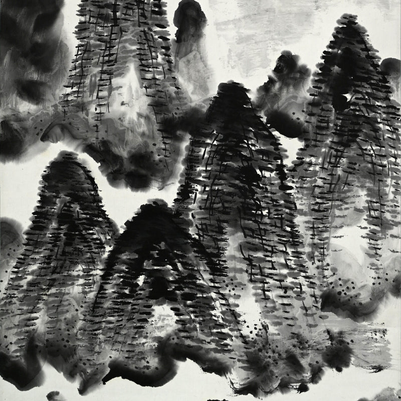 Dramatic Cloud Filled Mountain Scape 1935 ー福田 古道人 “独興化遊”