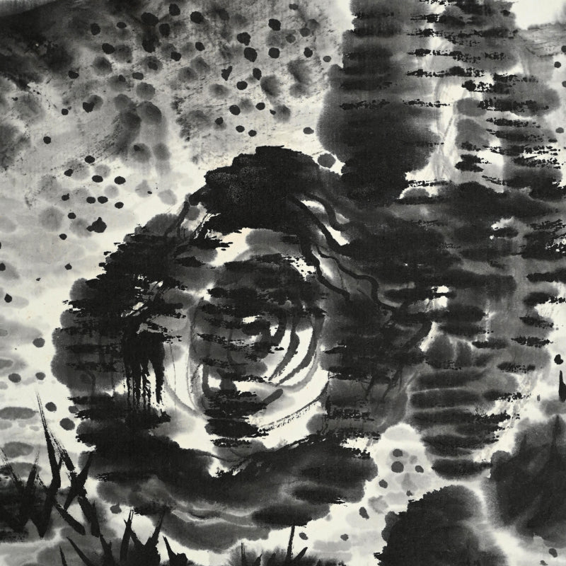 Dramatic Cloud Filled Mountain Scape 1935 ー福田 古道人 “独興化遊”