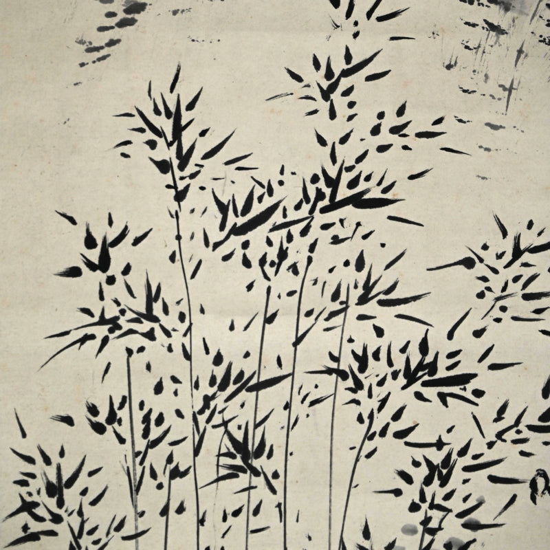 Hermitage in the Bamboo Grove A ー福田 古道人 “竹林経書居図”