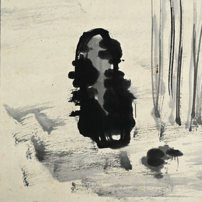 Hermitage in the Bamboo Grove B ー福田 古道人 “竹林経書居図”