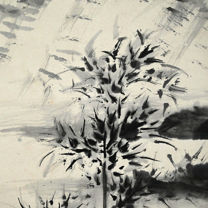 Hermitage in the Bamboo Grove B ー福田 古道人 “竹林経書居図”