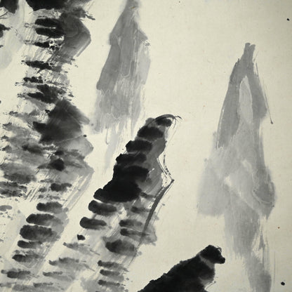 Hermitage in the Bamboo Grove B ー福田 古道人 “竹林経書居図”