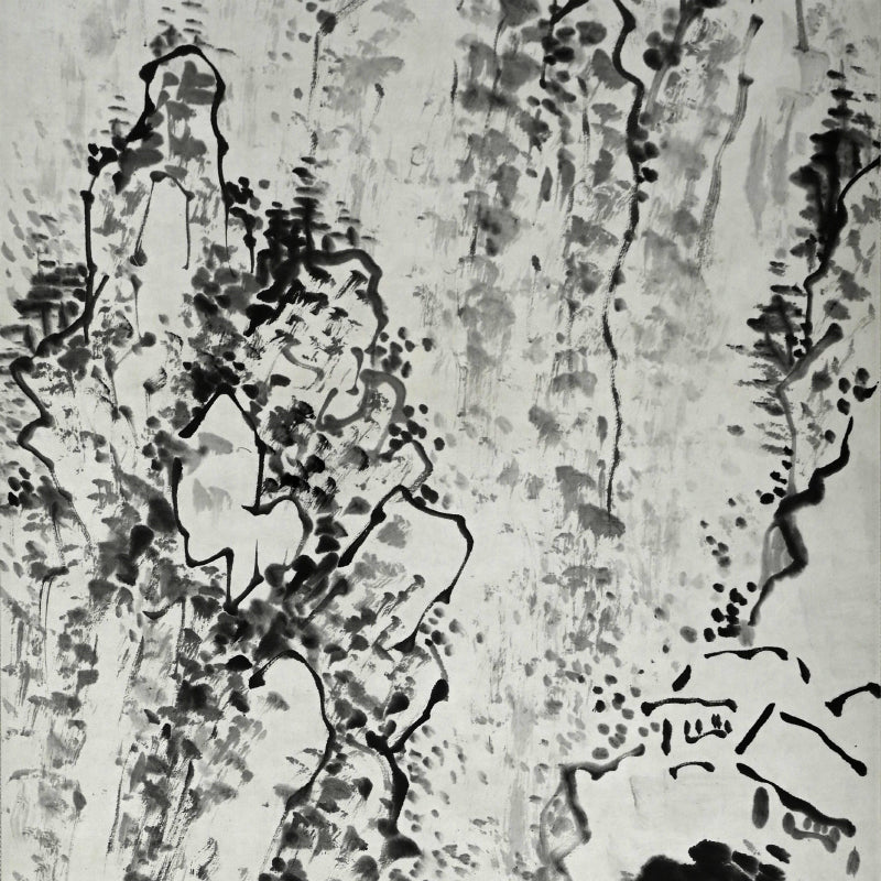 Misty Peaks and Forested Heights ー福田 古道人 “幽峰煙樹図雙幅”