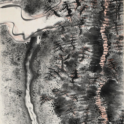 Soughing Pines at a Mountain Hermitage ー福田 古道人 “烟霞幽谷図"