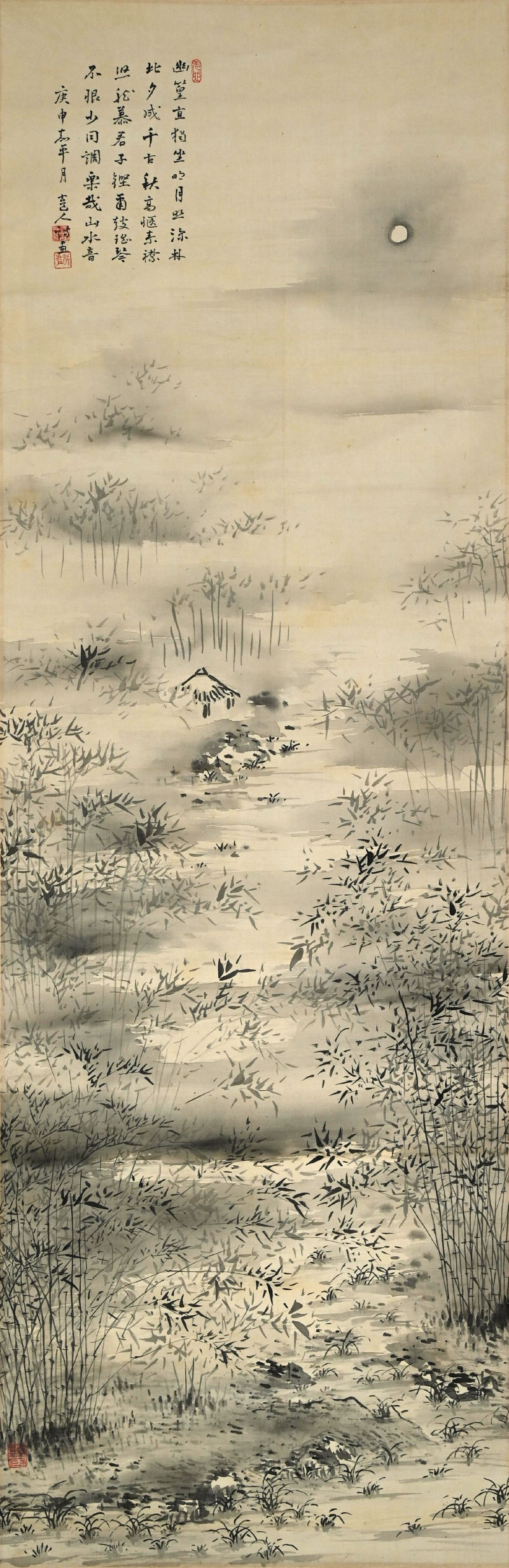 Night in the Bamboo Grove, 1920 ー福田 古道人 “竹林山水圖”