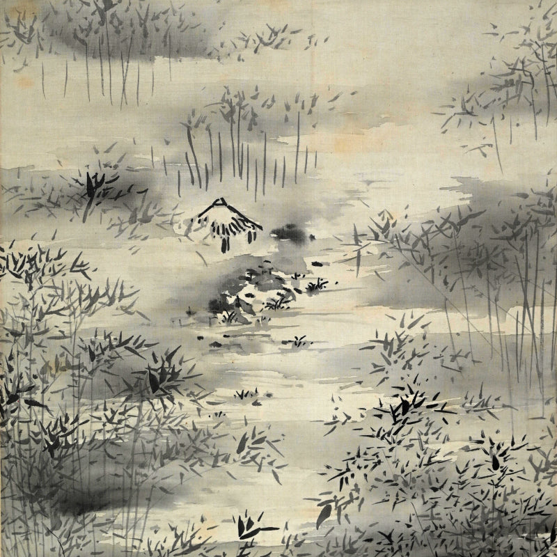 Night in the Bamboo Grove, 1920 ー福田 古道人 “竹林山水圖”