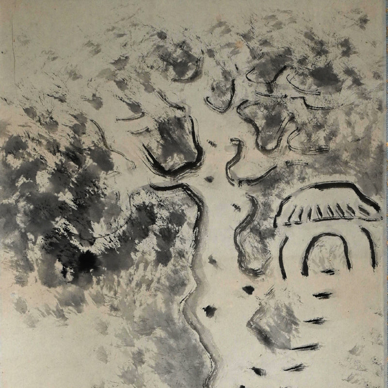 Hermitage on the Mountain Path ー福田 古道人 “山道幽居図”