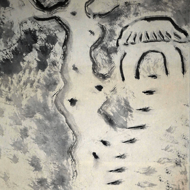 Hermitage on the Mountain Path ー福田 古道人 “山道幽居図”