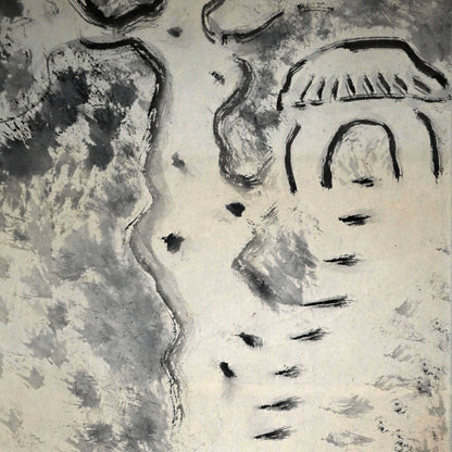 Hermitage on the Mountain Path ー福田 古道人 “山道幽居図”