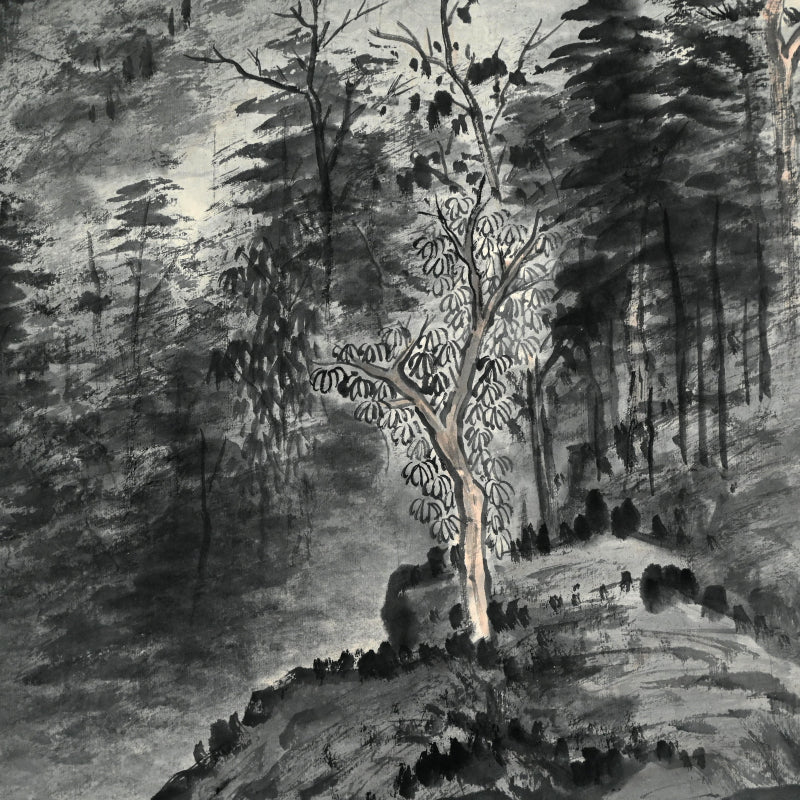 Lush Misty Mountain Landscape ー水田 竹圃