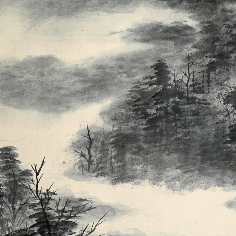 Lush Misty Mountain Landscape ー水田 竹圃