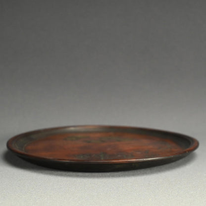 Wooden Tray, Beans by Yabe Takayoshi & Shimizu Hian ー矢部 高義(犀洲), 清水 比庵