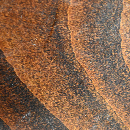 Wooden Obon Persimmon by Yabe Takayoshi ー矢部 高義(犀洲), 清水 比庵