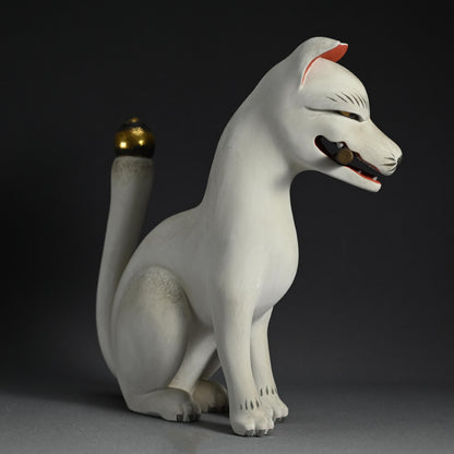 Pair of Edo period Inari Kitsune Fox Guardians