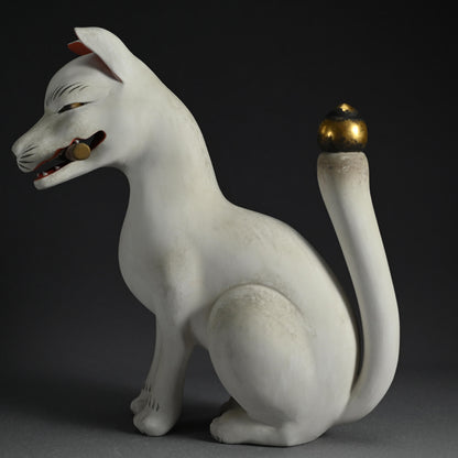 Pair of Edo period Inari Kitsune Fox Guardians