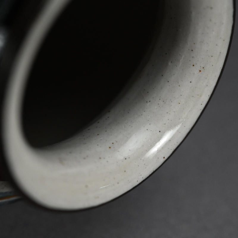 Mid-century Vase ー清水 六兵衛 “藍彩泉文四方花瓶”