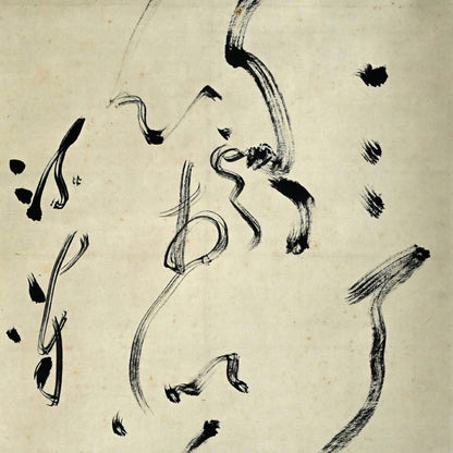 Calligraphy by Zen Priest, Antique Japanese Scroll ー橋本 独山 "二行書"