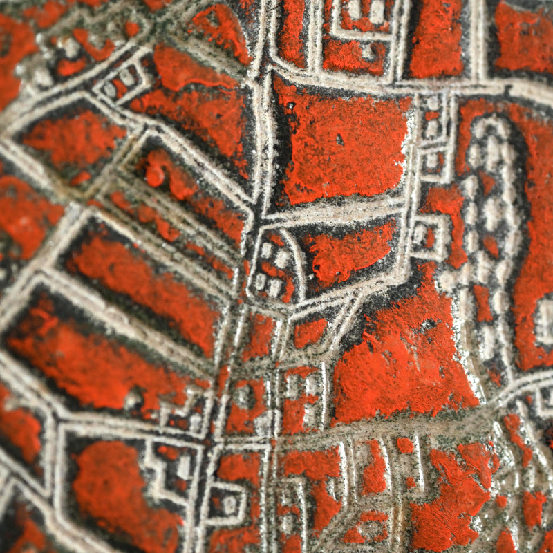 Newspaper Printing Flong Collage (Red) ー野村 耕