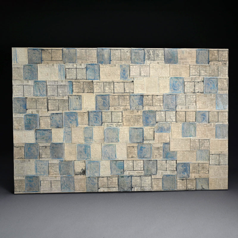 Newspaper Printing Flong Collage, Weather Charts ー野村 耕