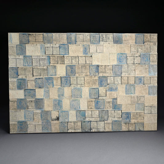 Newspaper Printing Flong Collage, Weather Charts ー野村 耕