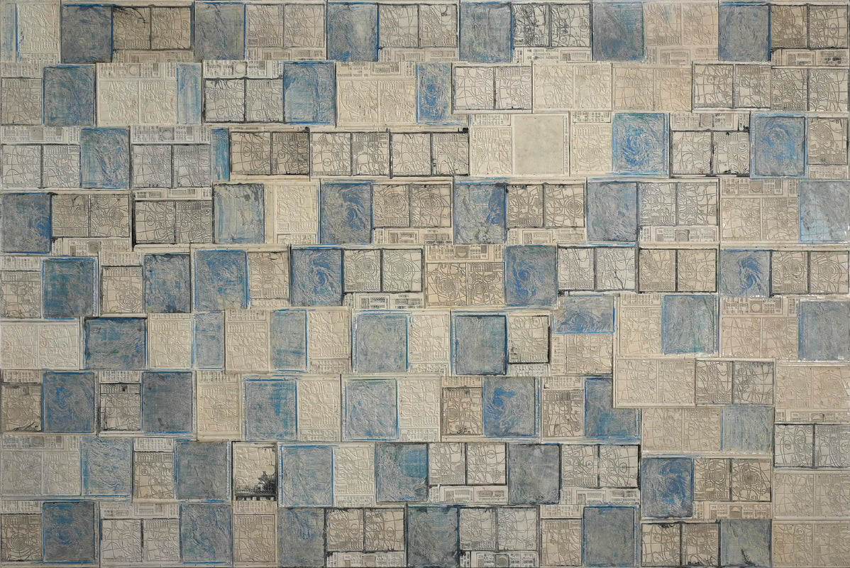 Newspaper Printing Flong Collage, Weather Charts ー野村 耕