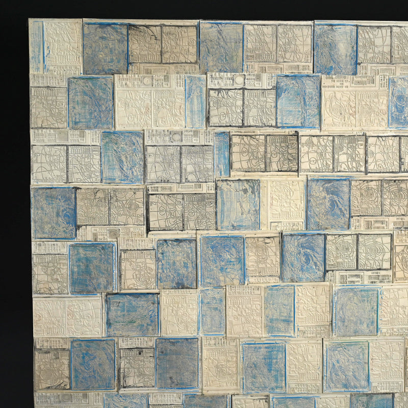 Newspaper Printing Flong Collage, Weather Charts ー野村 耕