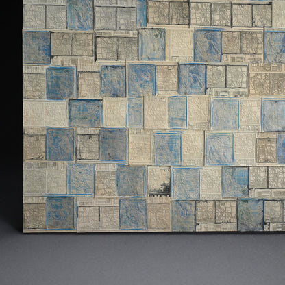 Newspaper Printing Flong Collage, Weather Charts ー野村 耕