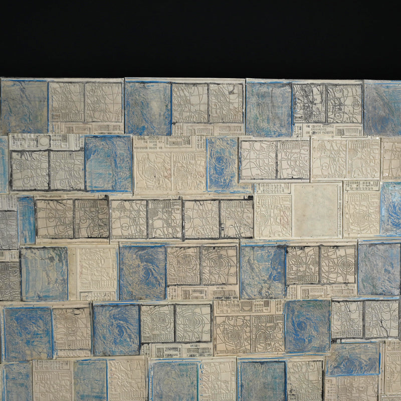 Newspaper Printing Flong Collage, Weather Charts ー野村 耕