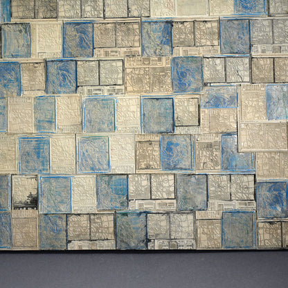 Newspaper Printing Flong Collage, Weather Charts ー野村 耕