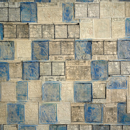 Newspaper Printing Flong Collage, Weather Charts ー野村 耕