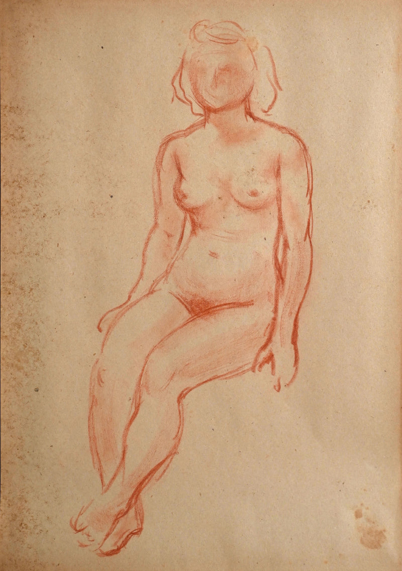Early Study of a Nude, 1940s ー野村 耕 素描 “裸婦”