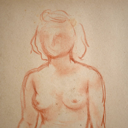 Early Study of a Nude, 1940s ー野村 耕 素描 “裸婦”