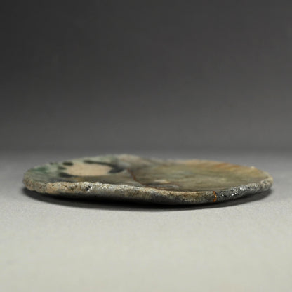 Ash Glazed Twice Fired Kintsugi Plate ー古谷 和也 "信楽窯変円皿"