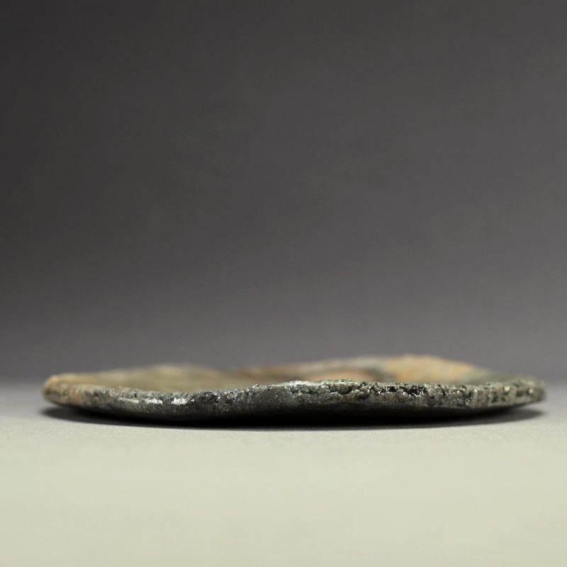 Ash Glazed Twice Fired Kintsugi Plate ー古谷 和也 "信楽窯変円皿"
