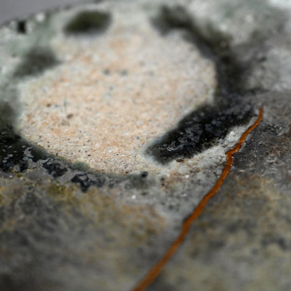 Ash Glazed Twice Fired Kintsugi Plate ー古谷 和也 "信楽窯変円皿"