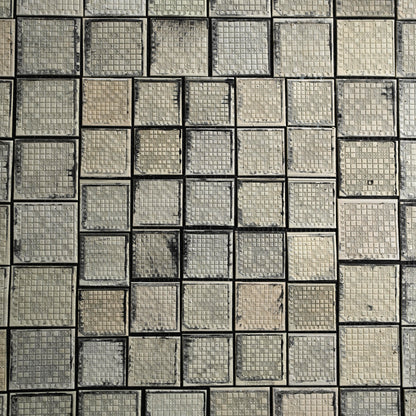 Museum Exhibited Newspaper Printing Flong Collage ー野村 耕 “作品（将棋盤）”