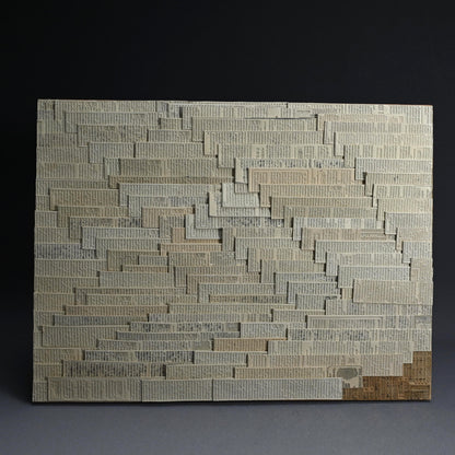 Newspaper Printing Flong Collage, Bongo ー野村 耕