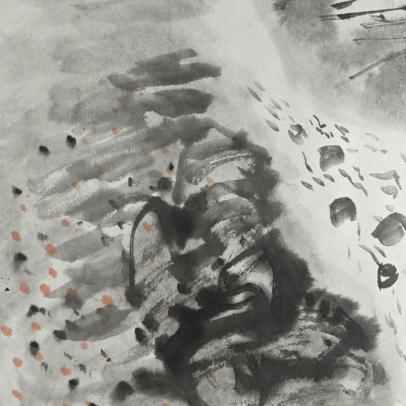 Early Spring Landscape with Poem Scroll ー清水 比庵