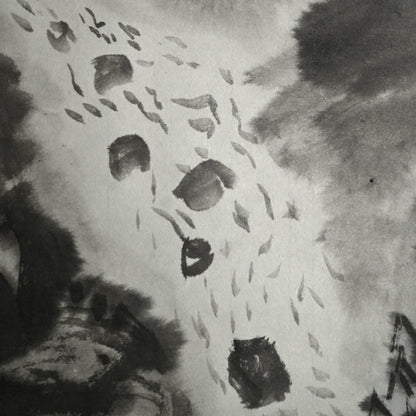 Early Spring Landscape with Poem Scroll ー清水 比庵