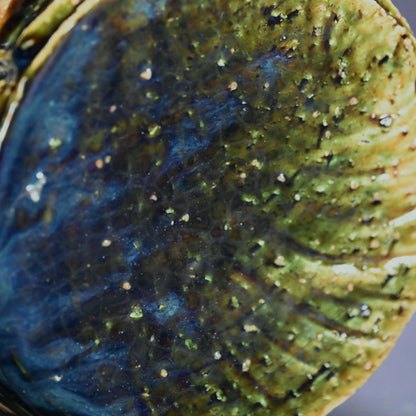 Voluminous Oribe Tsubo Vase ー鯉江 良二 “壺”