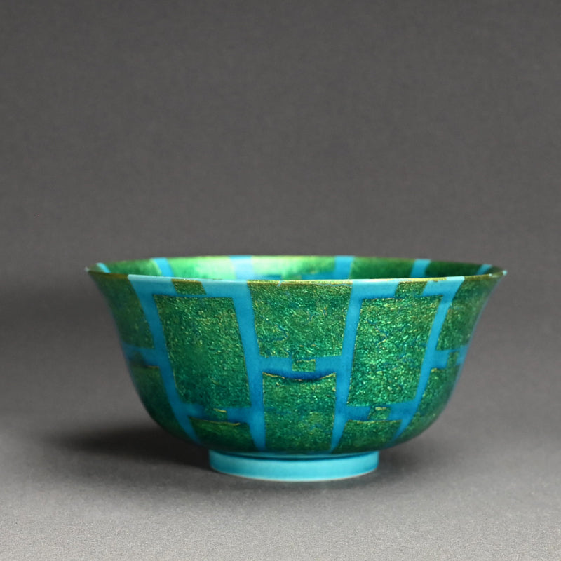 Large Gold Decorated Bowl ー小野 伯子 “釉裏金彩 菓子鉢”