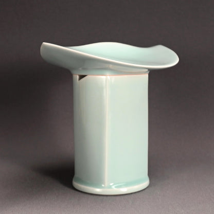Huge Porcelain Koro Incense burner ー深見 陶治 “青白磁 翔 飾 香爐”
