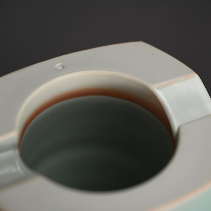 Huge Porcelain Koro Incense burner ー深見 陶治 “青白磁 翔 飾 香爐”