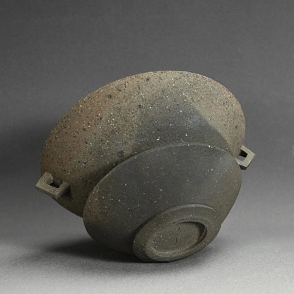 Smoked-Black Modernist Vase ー井口 大輔 “燻陶壺”