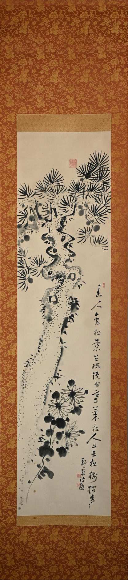 Pine and Chrysanthemum, 1927 ー福田 古道人 “松菊図”