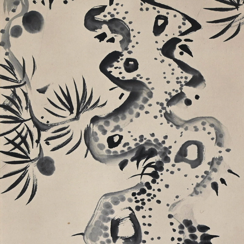Pine and Chrysanthemum, 1927 ー福田 古道人 “松菊図”