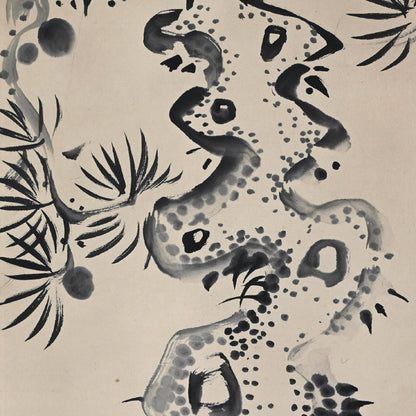 Pine and Chrysanthemum, 1927 ー福田 古道人 “松菊図”