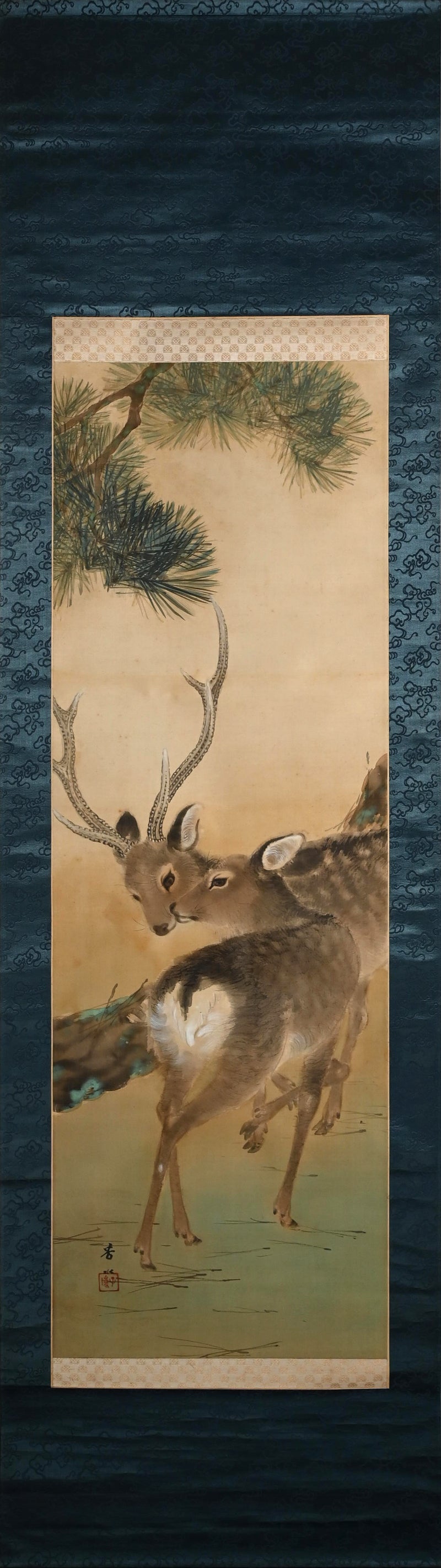 Deer in the Pine Forest ー岡本 芳水